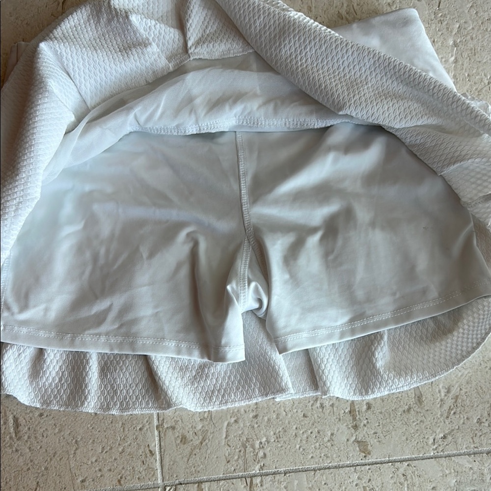 Lucky in Love White Tiered  Tennis Skirt - Picture 5 of 6